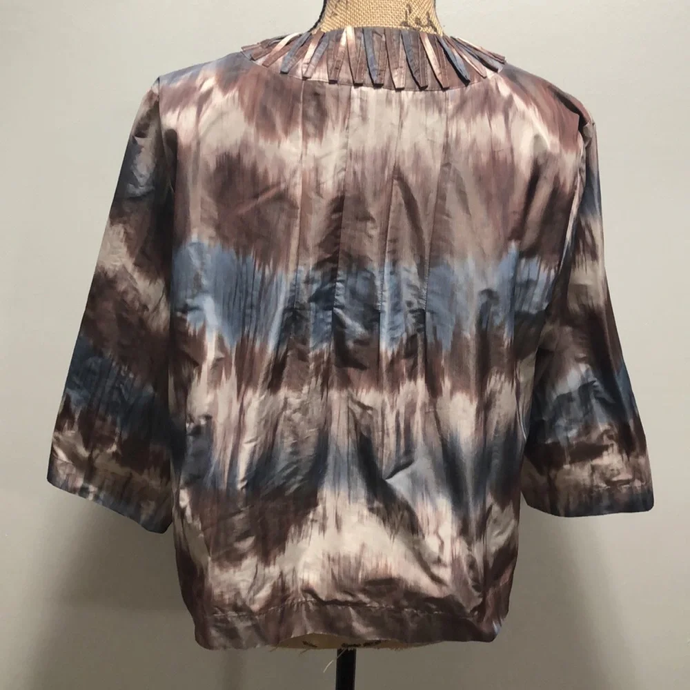 {Chico's} Lightweight Snap Button Front Closure Taffeta Jacket